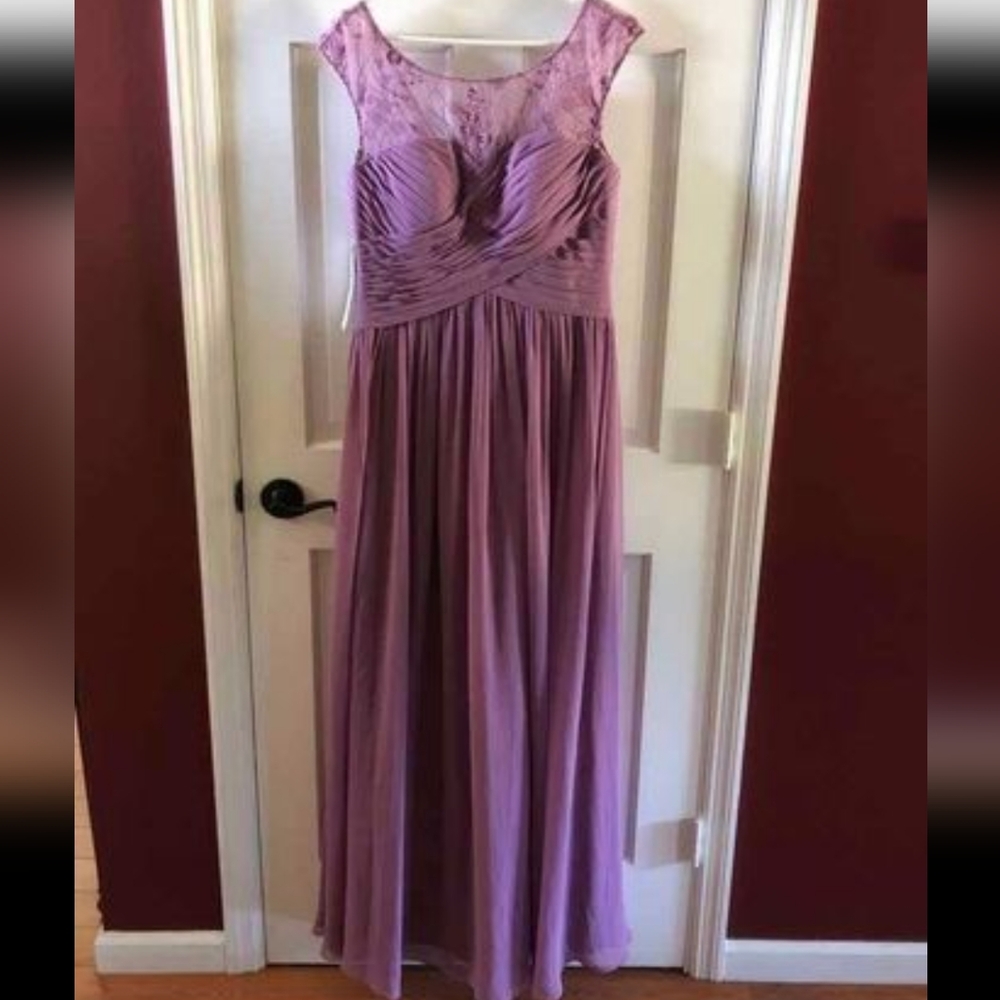 NWT Long Bridesmaid Dress WISTERIA color